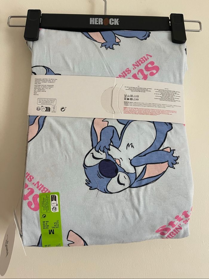 Pyjama bleu t-shirt pantalon 2p stitch Disney - photo numéro 2