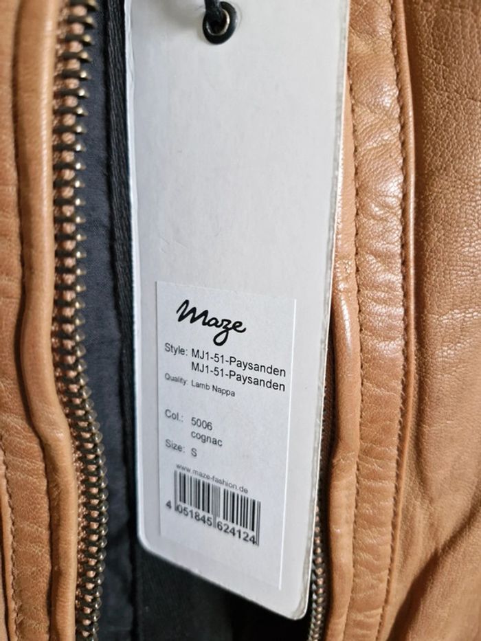Blouson cuir neuf S Maze - photo numéro 3