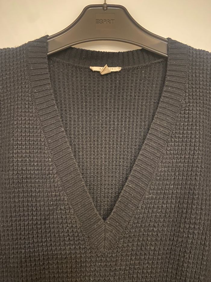 Robe pull noire gaufrée femme M - photo numéro 3