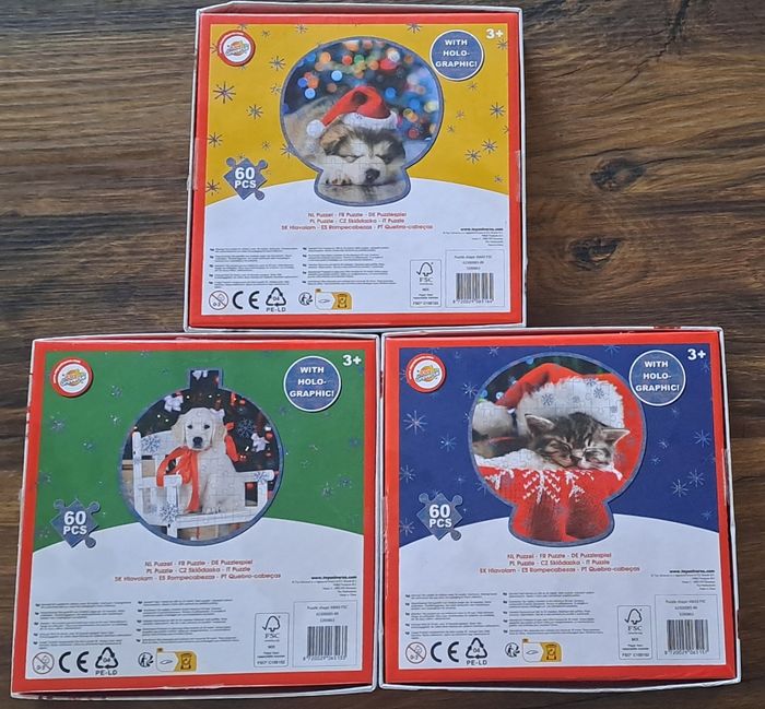 Puzzles enfants 60 pièces Noël animaux Toy Universe - photo numéro 3