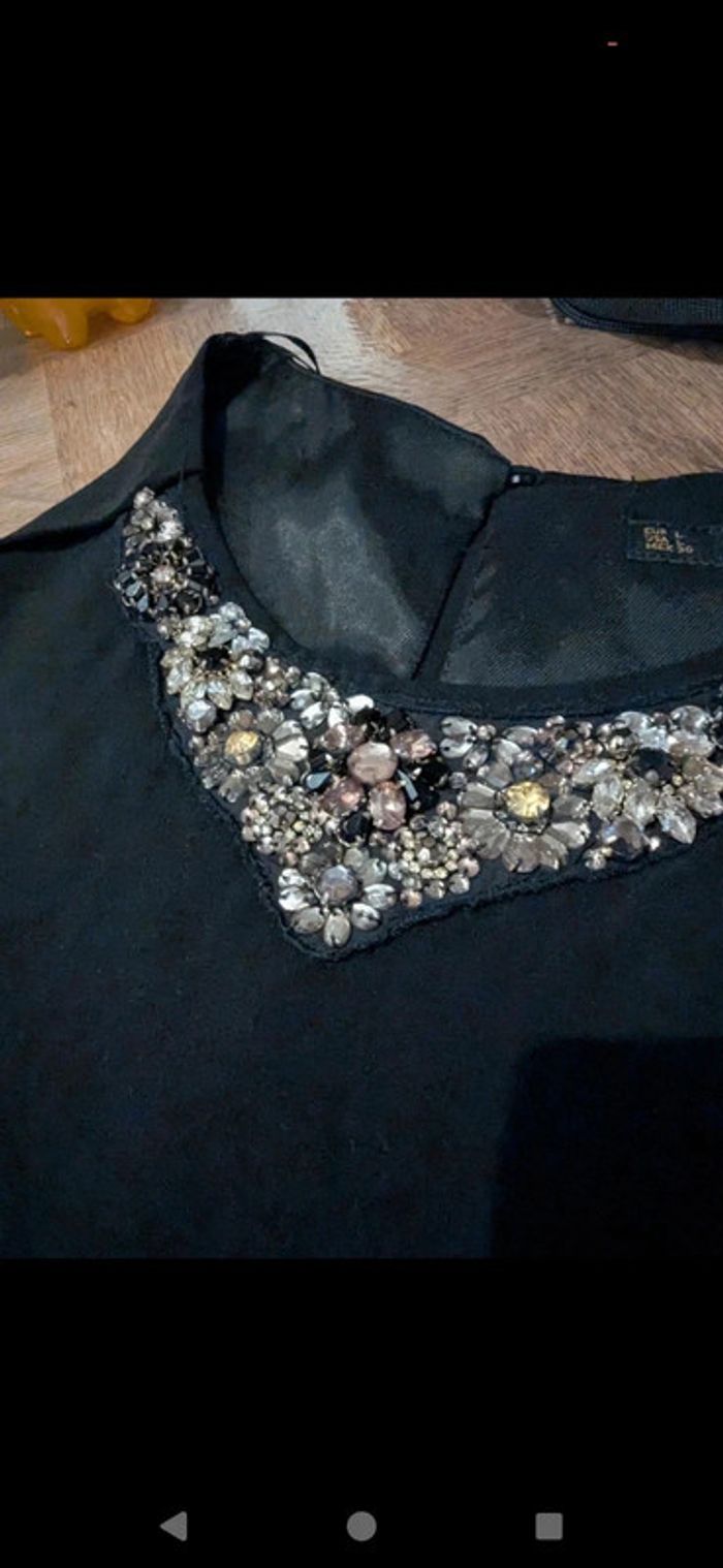 Robe chic noir Zara Taille L - photo numéro 5