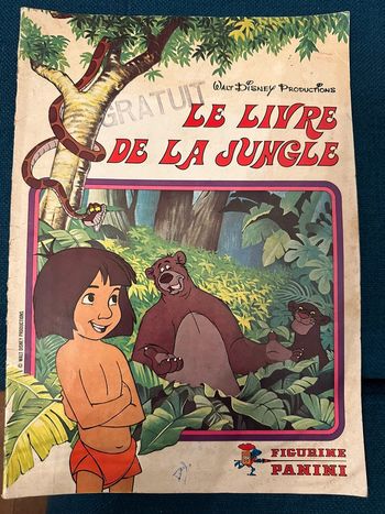 Album Panini ancien 1979 Disney Le Livre de la Jungle Mowgli collection stickers autocollants
