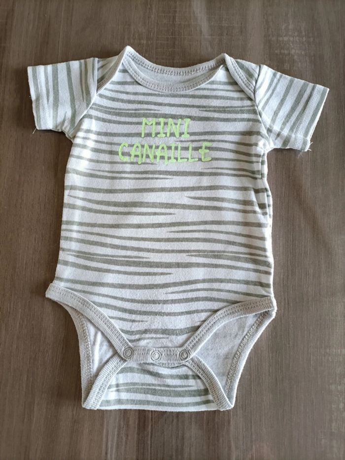 Lot de 4 bodies manches courtes Gémo 3 mois - photo numéro 2