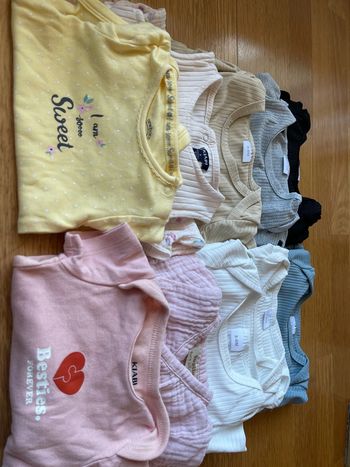 Lot de 10 bodies manches longues manches courtes SHEIN Kiabi Lupilu Baby Club taille 6 mois