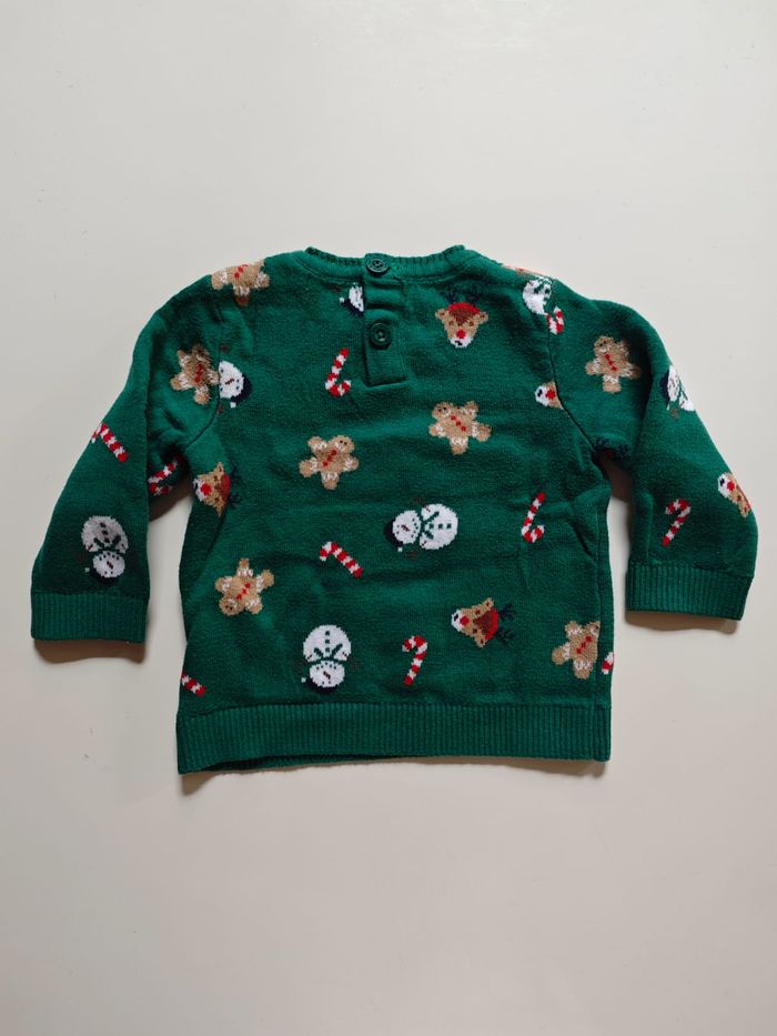 Pull de noël vert Motifs noël Gémo 6 mois - photo numéro 2