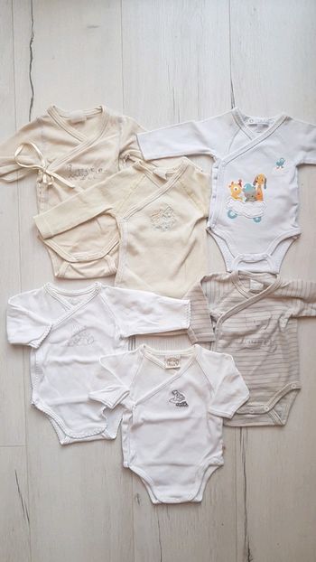 Lot de bodys manches longues garçon 1mois