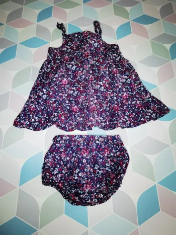 D3408 - ensemble fille 6 mois