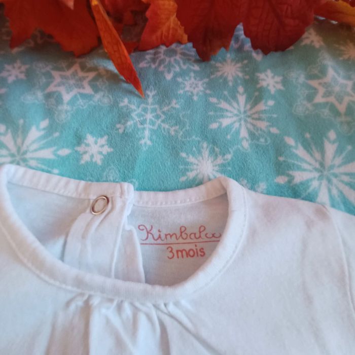 T-shirt fille 3 mois - photo numéro 2