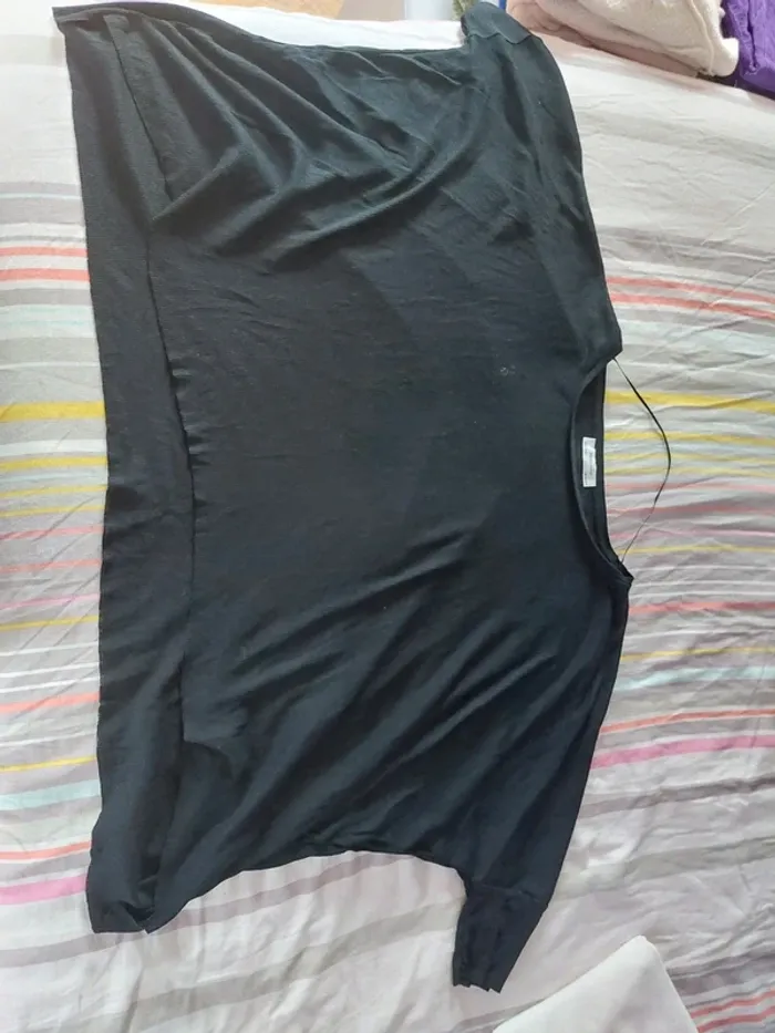 Tee-shirt effet loose manches courtes côtelé - photo numéro 6