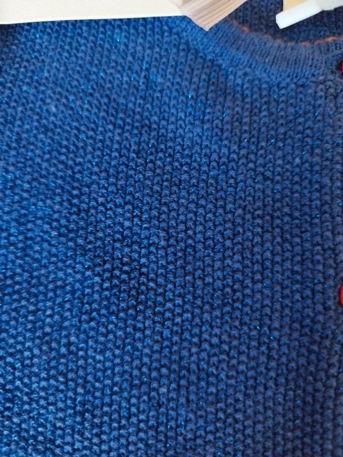Catimini gilet veste cardigan bleu 12 m neuf - photo numéro 4