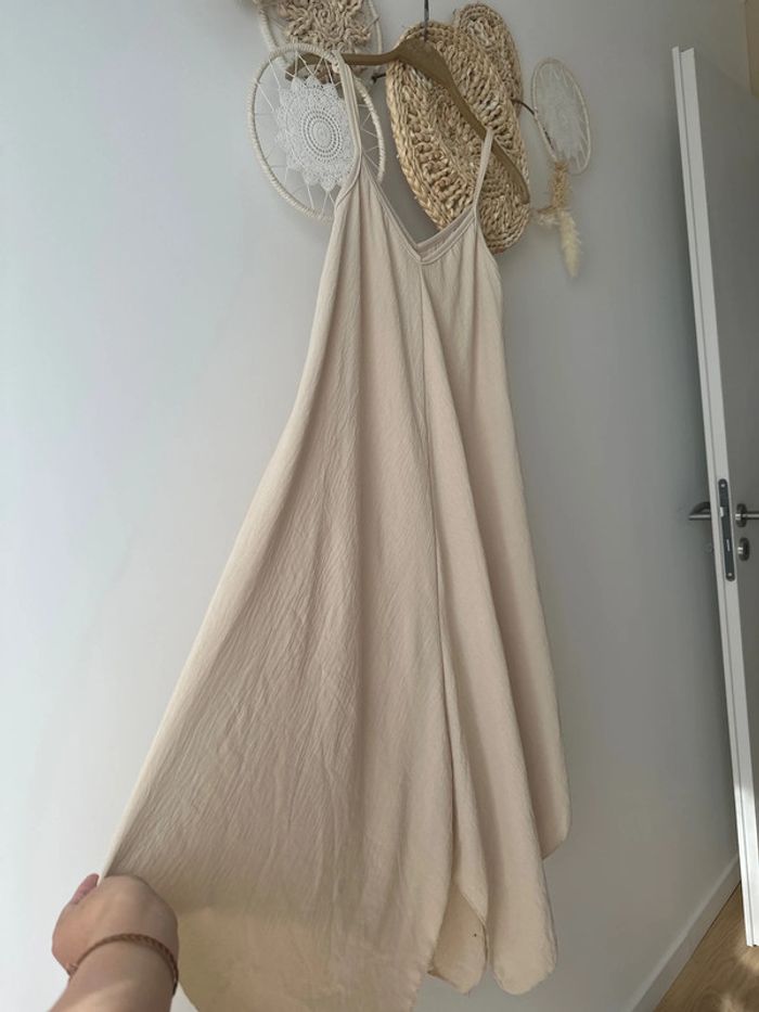 Combinaison longue beige fluide – Taille unique