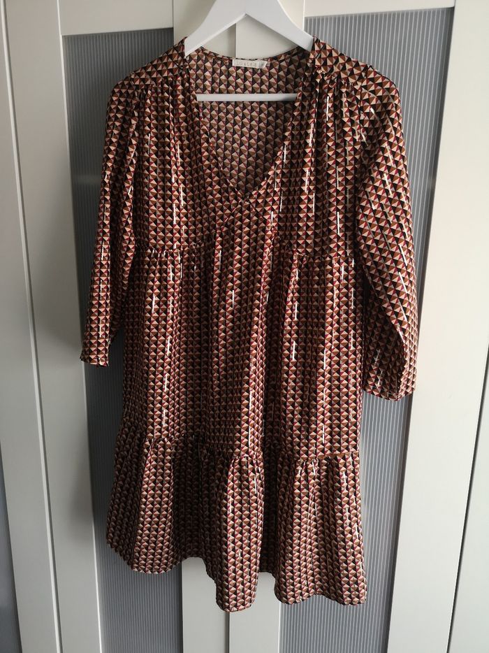 Robe évasée motifs géométriques TS