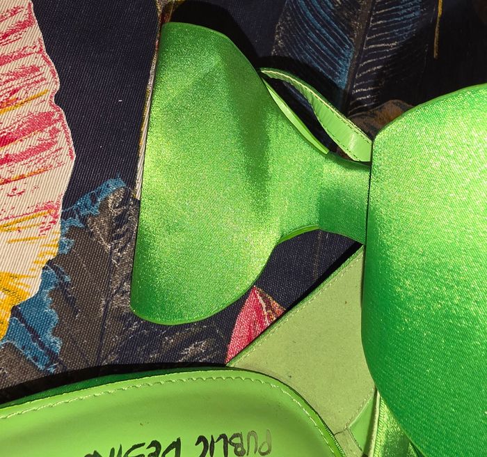 Escarpins vert gros noeud 40 - photo numéro 10