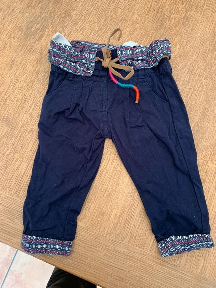 Pantalon 9 mois bleu marine