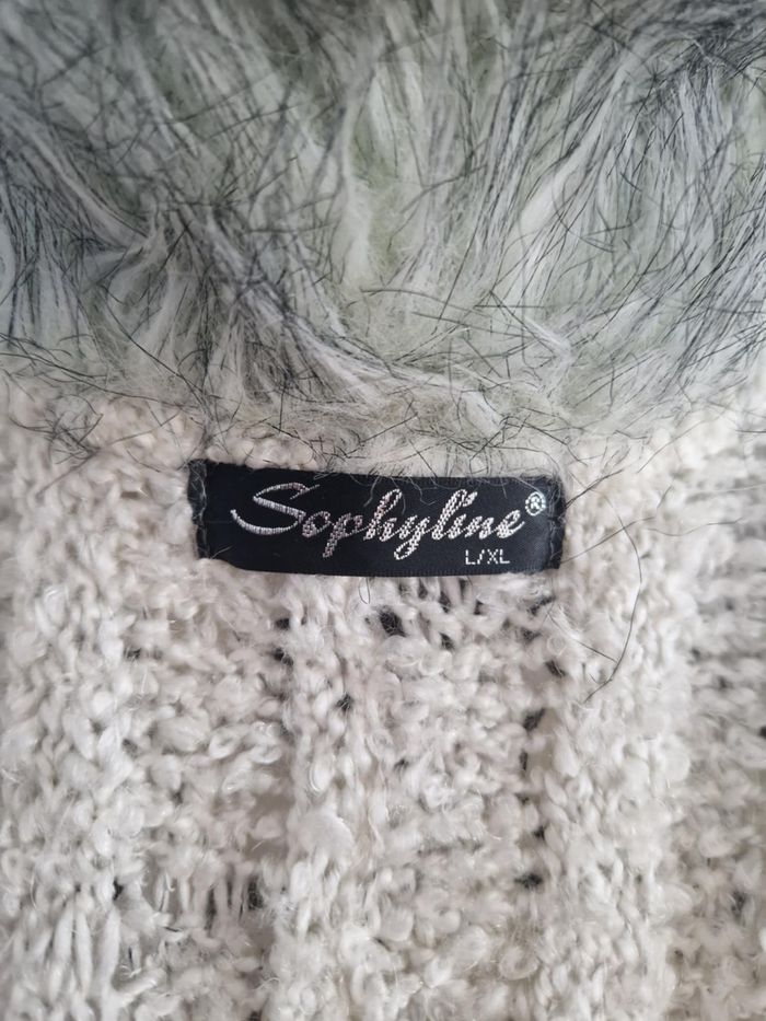 🧥 Manteau beige long Sophyline – Taille L/XL – Col fourrure - photo numéro 6