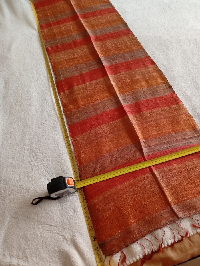 Écharpe à rayures tons orange - photo numéro 6