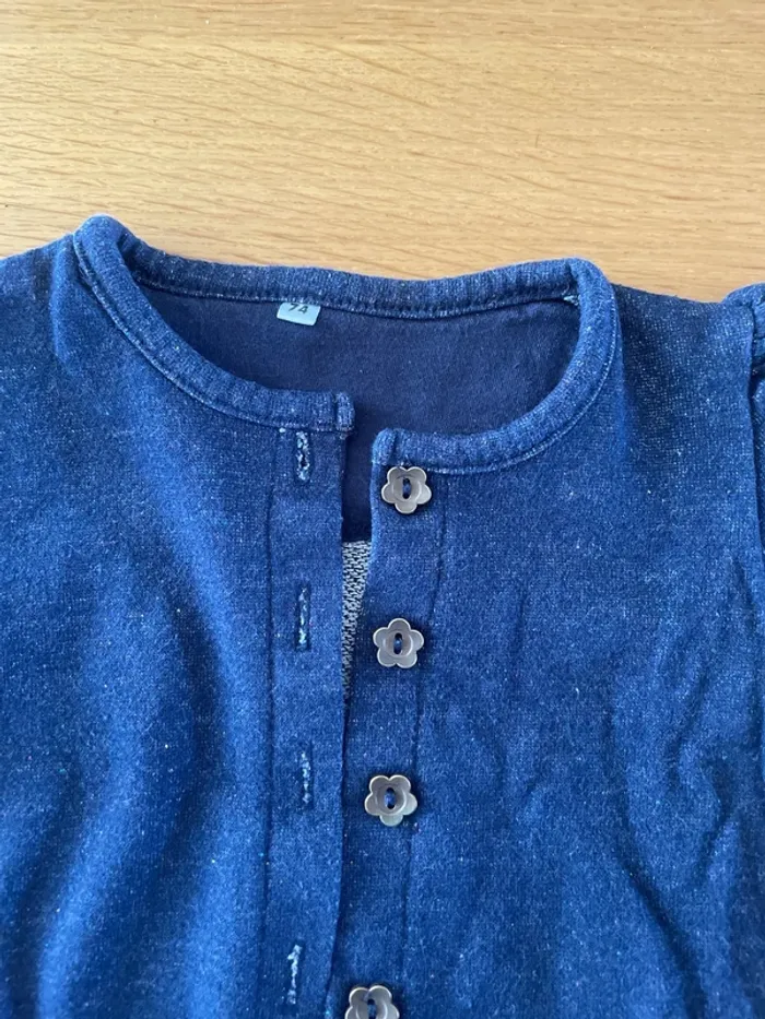 Gilet bleu 12 mois fille - photo numéro 2