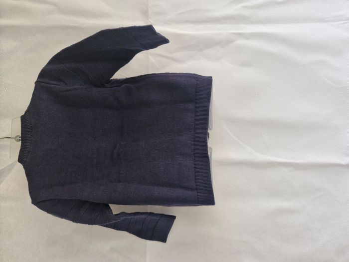 Gilet zippé garçon 12 mois 74 cm Obaïbi Bleu marine - photo numéro 4