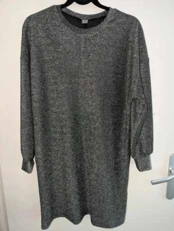 Robe casual femme noire argentée idéale toutes saisons taille M Primark