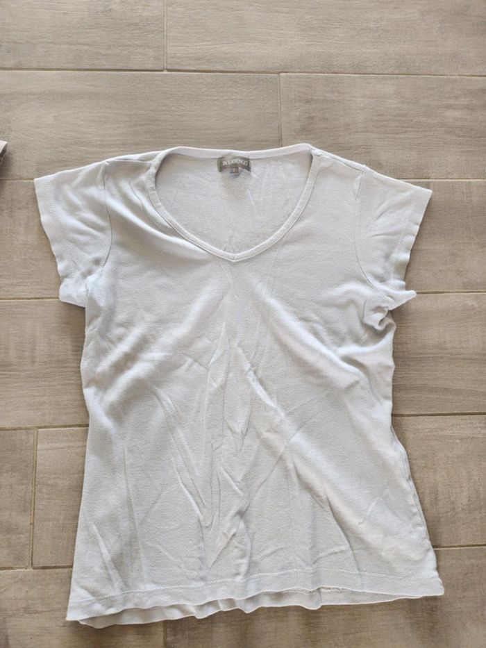 Lot 4 tee-shirts possible a l'unité en bon état taille L camaïeu woman code in extenso - photo numéro 4