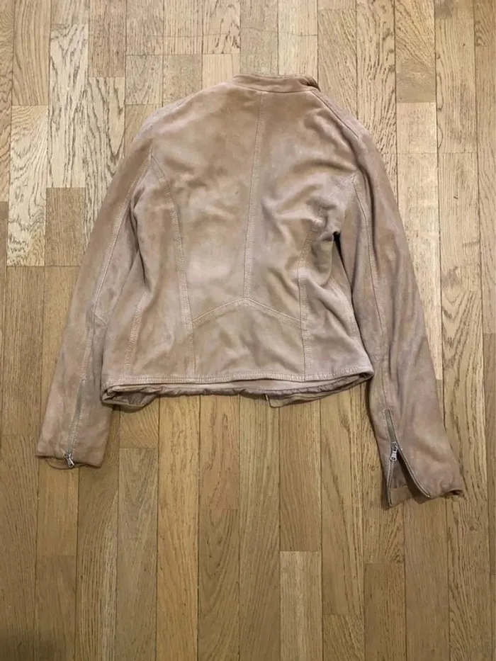 Blouson en daim beige Kaos taille 40 - photo numéro 7