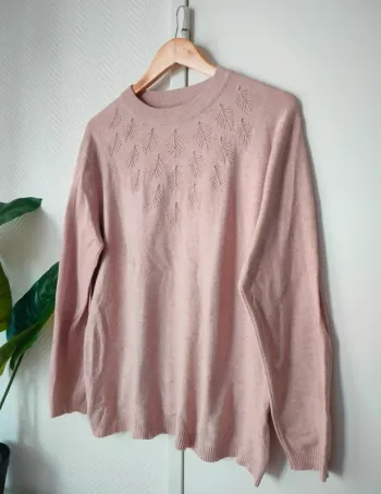 Pull rose Perles taille 46/48