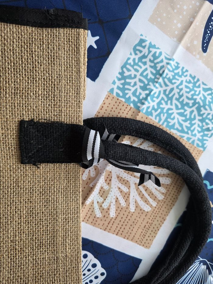 GRAND SAC FOURRE TOUT LETTRE M FLEURIES 🌸 NEUF - photo numéro 5