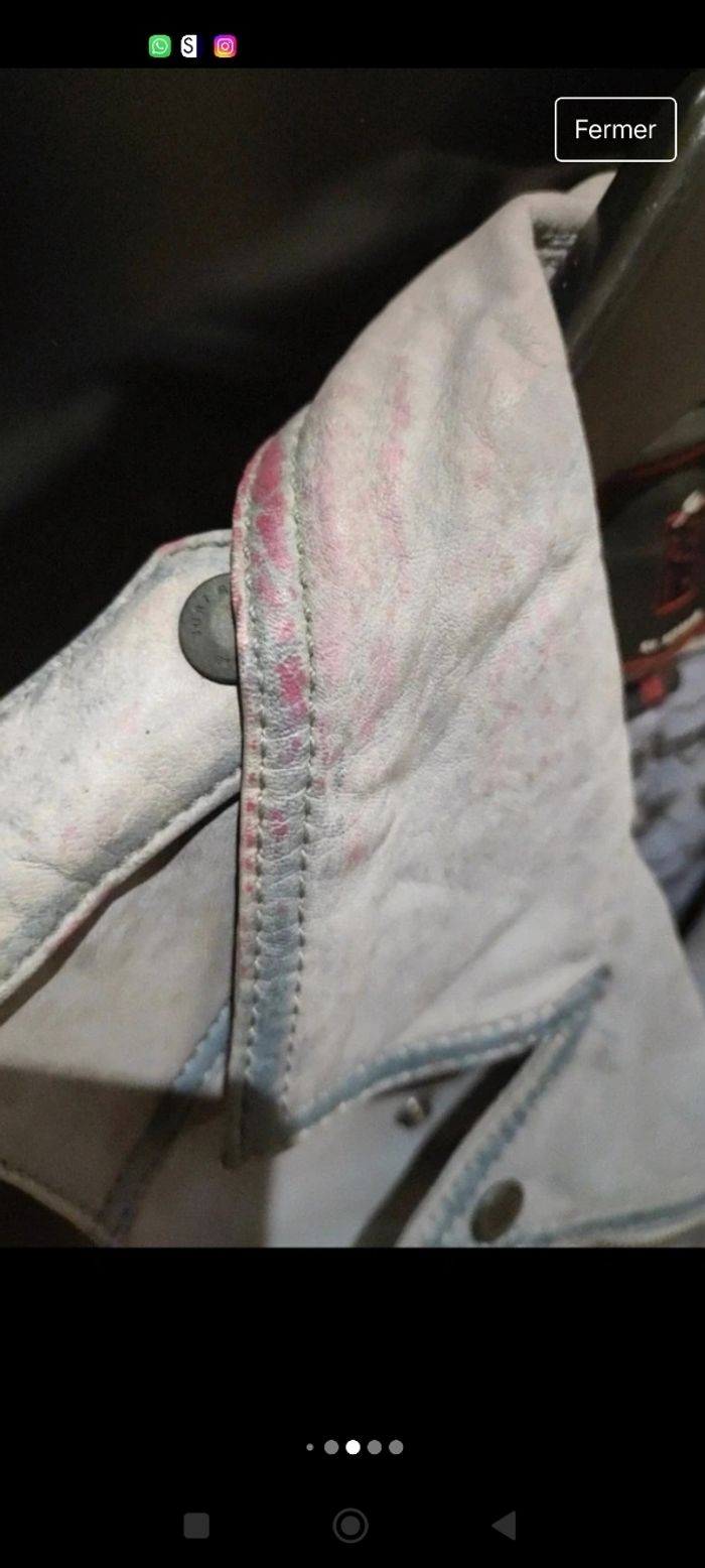 Boléro en cuir redskins - photo numéro 2