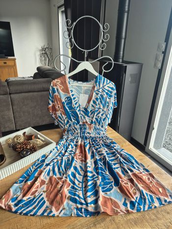 Robe Magique Courte Femme Bleu Taille Unique