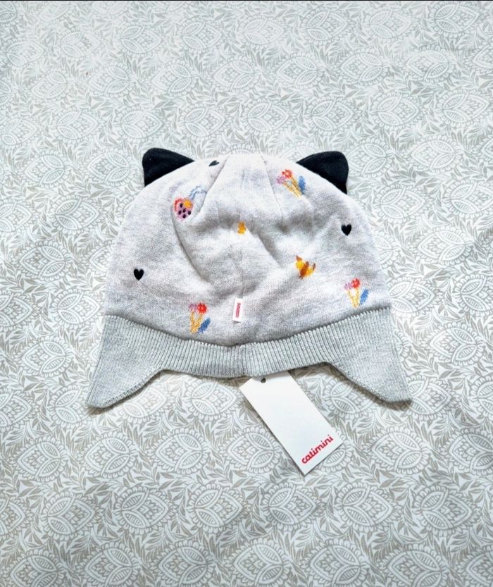 Bonnet gris à oreilles de chat Catimini T 49