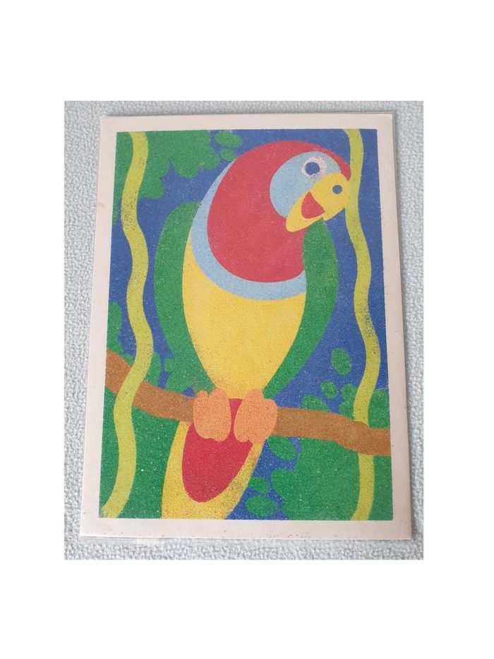 Sablimage perroquet.