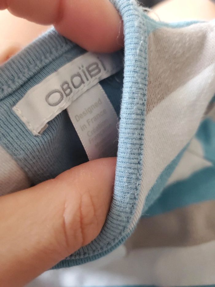 Body avec tee shirt manches longues 1 mois - photo numéro 4