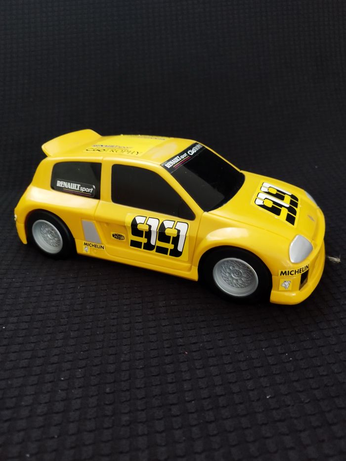 Voiture jouet jaune type rallye – Modèle Renault Clio Sport 23 cm - photo numéro 2
