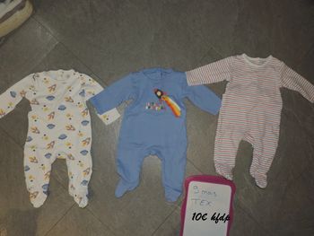 3 pyjamas tex taille 9 mois