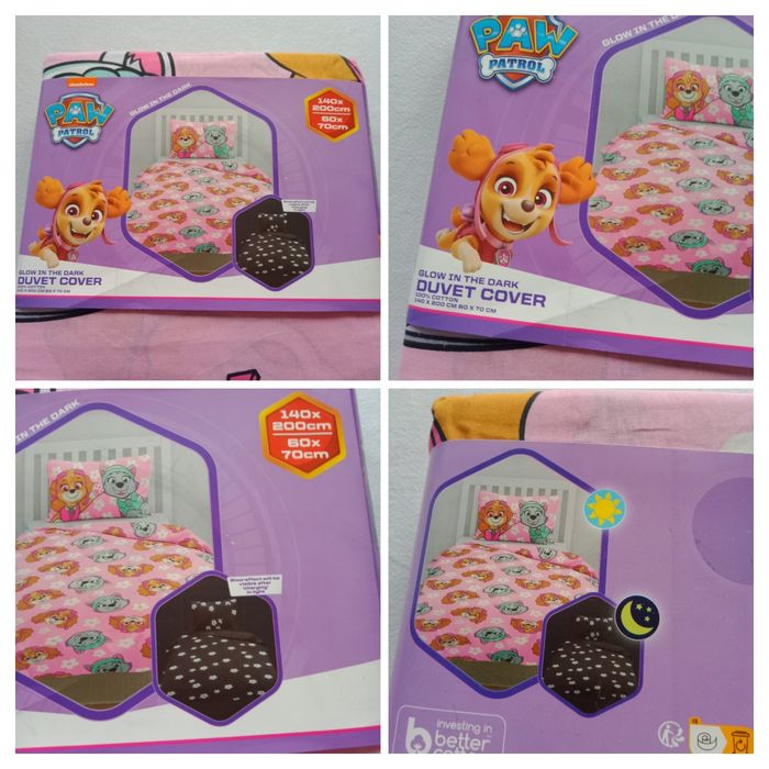 Parure paw patrol lumineuse 140x200cm