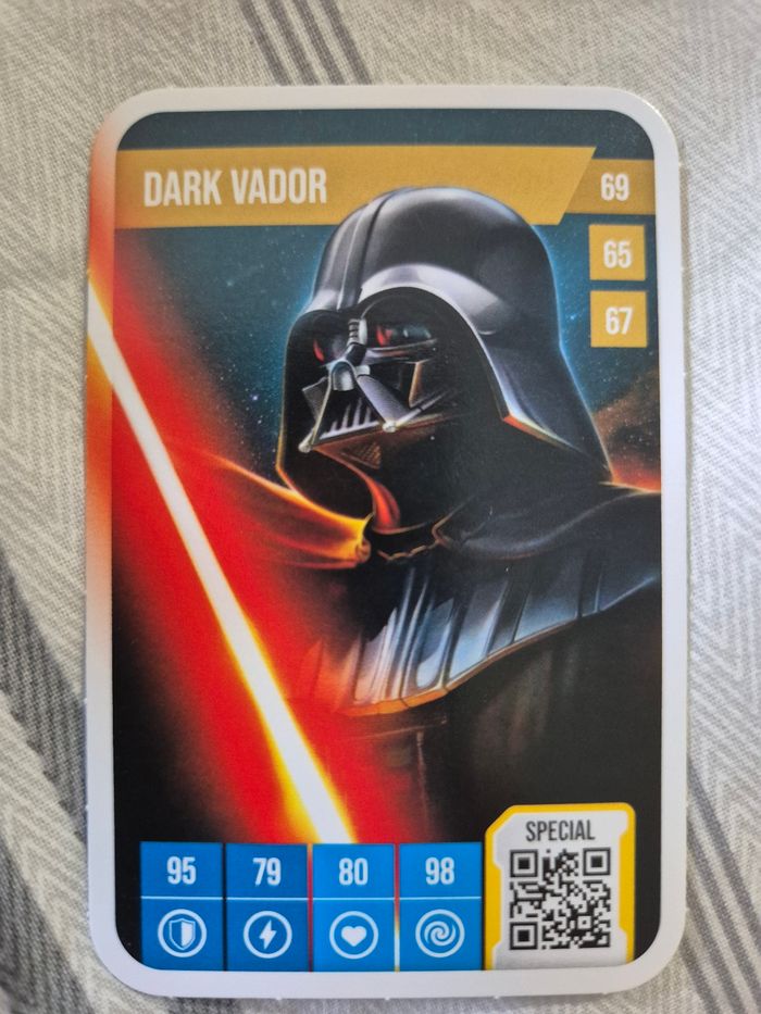 Carte Star Wars Auchan 2025 n°69 Dark Vador