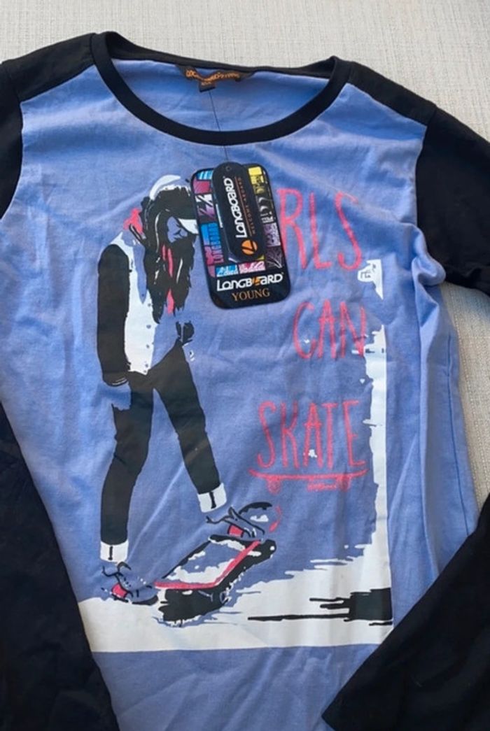 Tee-shirts Longboard fille 12 ans Neuf - photo numéro 2