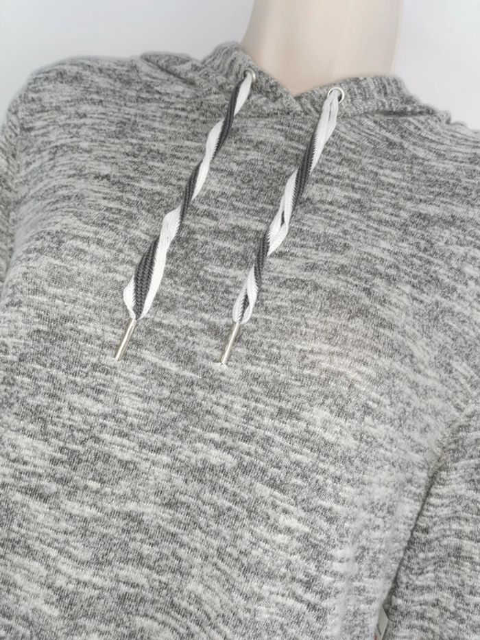 Sweat-shirt gris chiné à capuche Ardene Taille S/M - photo numéro 2