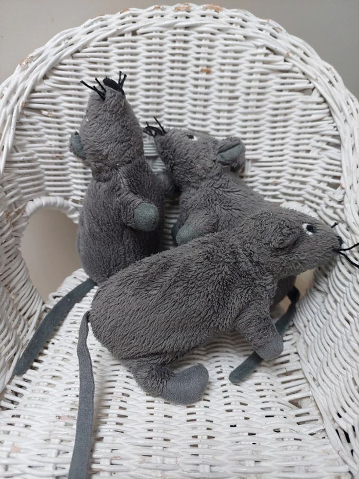 Ikea - lot de 3 petites souris grises - photo numéro 2