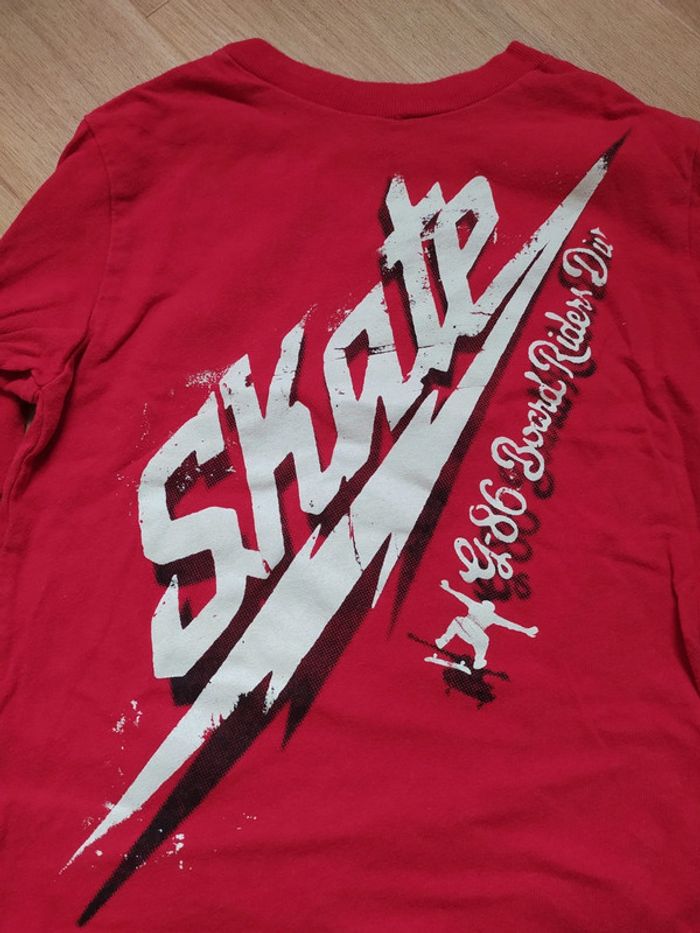 T-shirt manches longues GAP kids 5 ans rouge skate - photo numéro 5