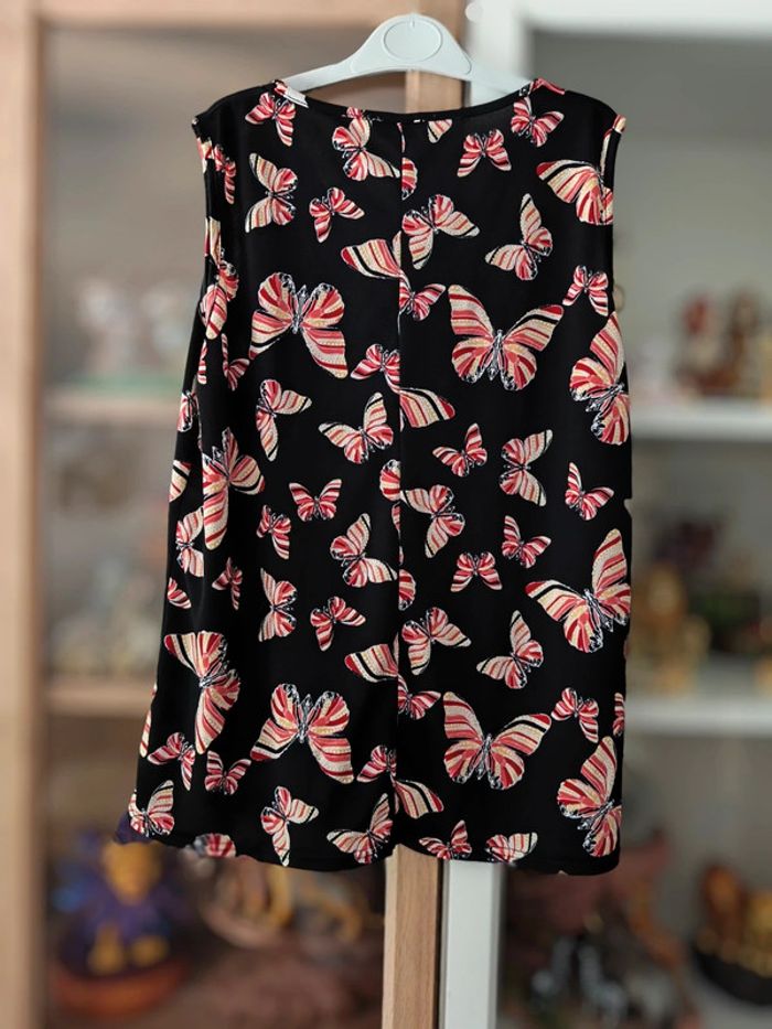 Débardeur fluide avec motifs papillons - photo numéro 2