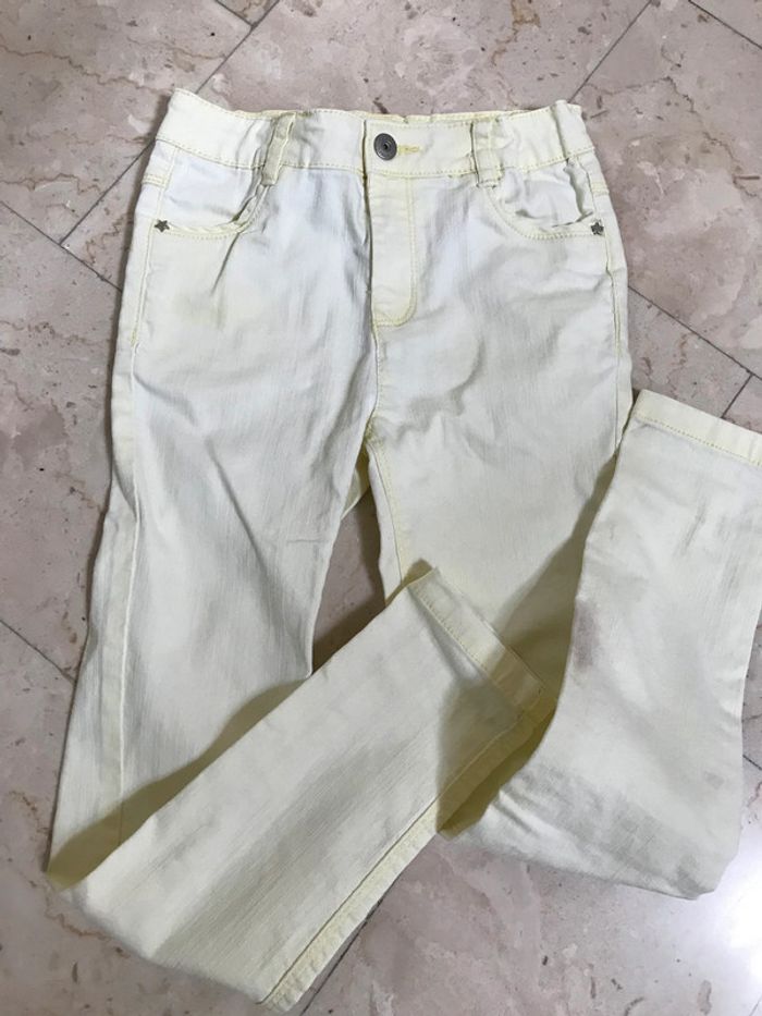 Pantalon jaune pâle Fille 9 ans