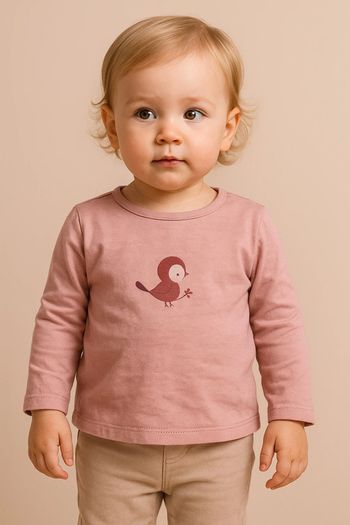 T-shirt rose oiseau FPC
