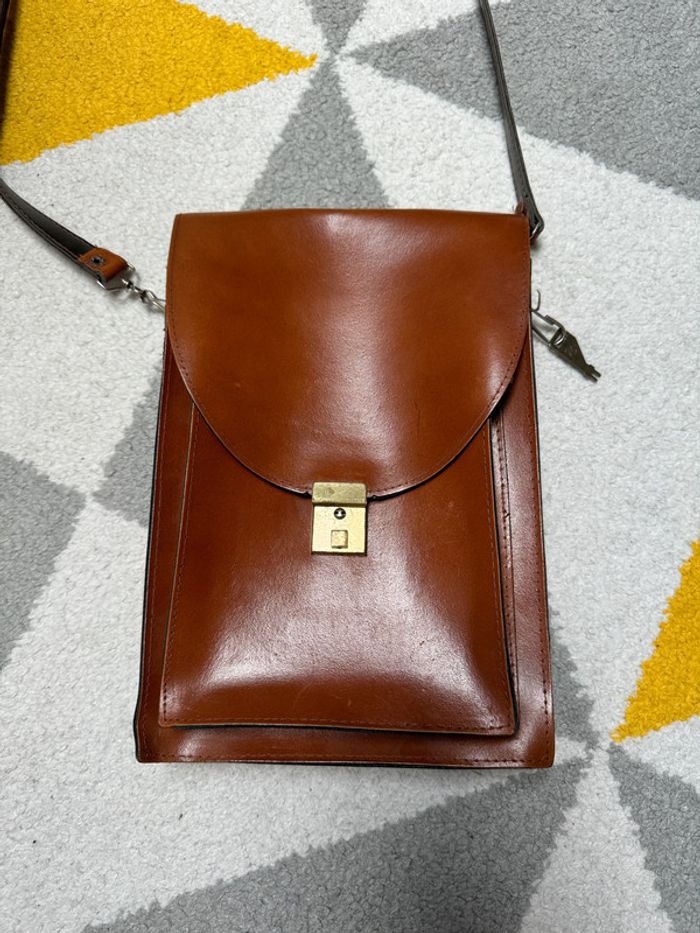 Sacoche en cuir vintage - photo numéro 2