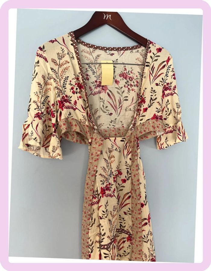 Robe Fleurie Crème – Pretty Summer – Taille M 👗 - photo numéro 4