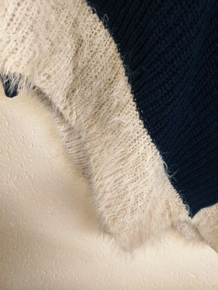 Pull bicolore - Made in Italy - taille 46 - photo numéro 4