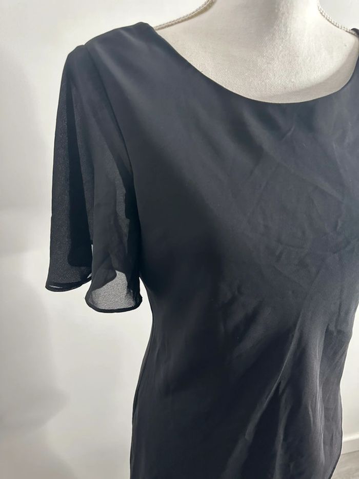 Robe noire à volants Vintage T38 - photo numéro 2
