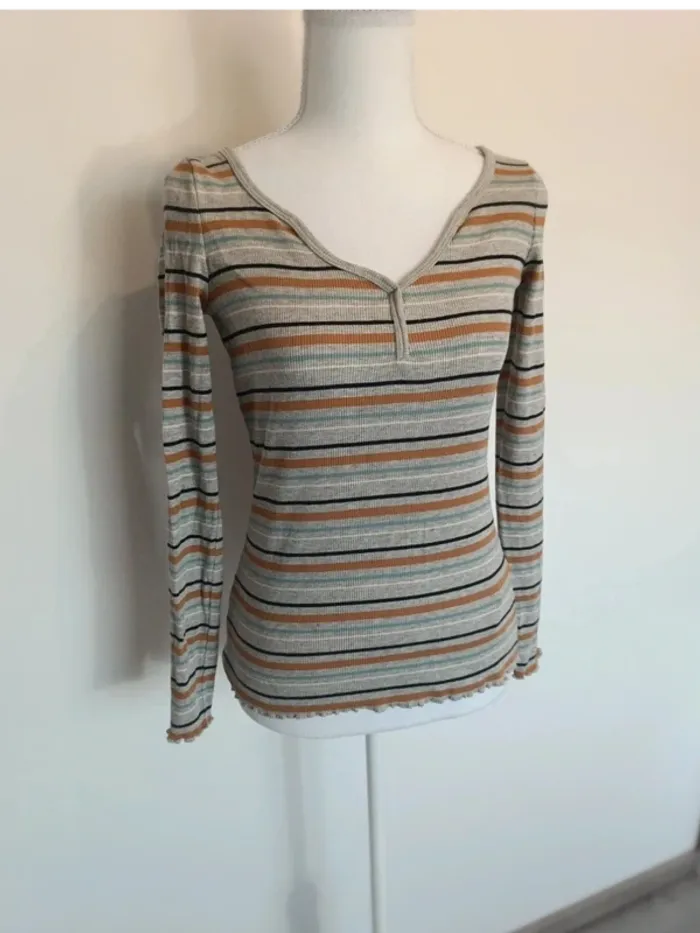 🌈 Haut rayé manches longues – EDC by Esprit – Taille XS