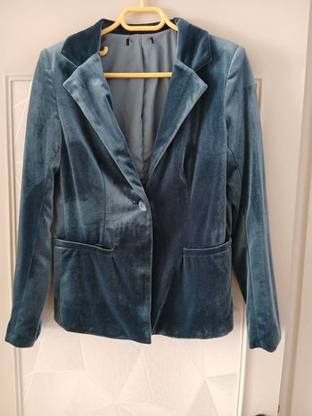 Veste velours bleu