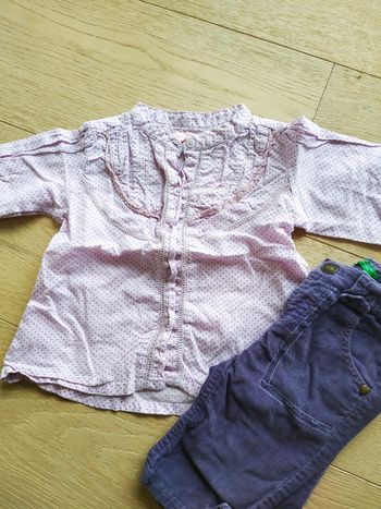 Ensemble blouse+ pantalon fille 6 mois